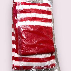 Red & White Stripe Tights Child Size 6-8